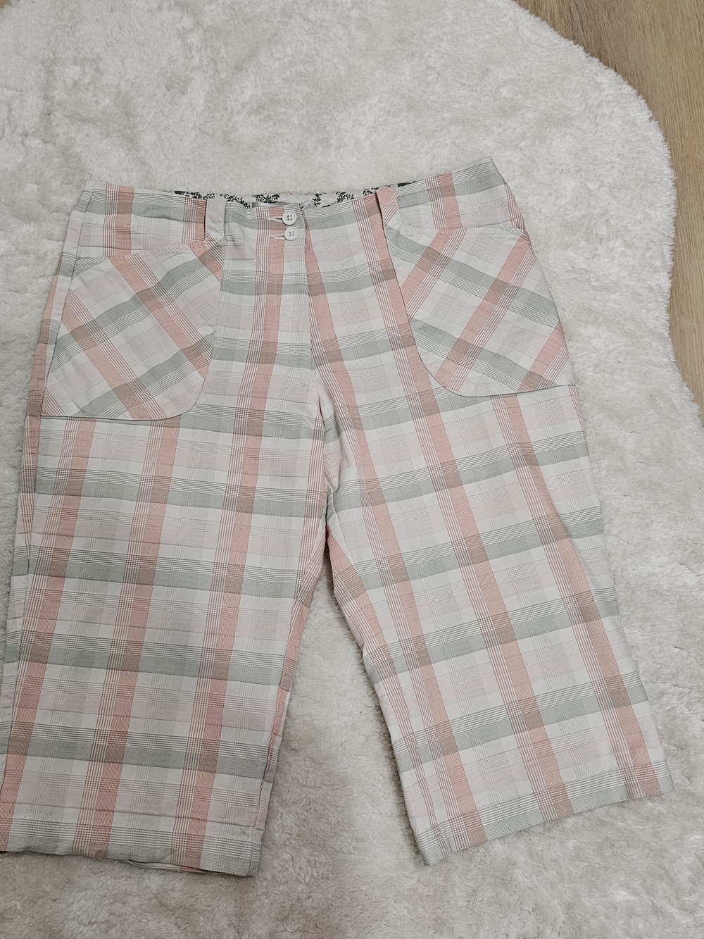 Nike Golf Plaid Bermuda Shorts Old Money Preppy Country Club Quiet Luxury Sz 12 - Picture 2 of 14